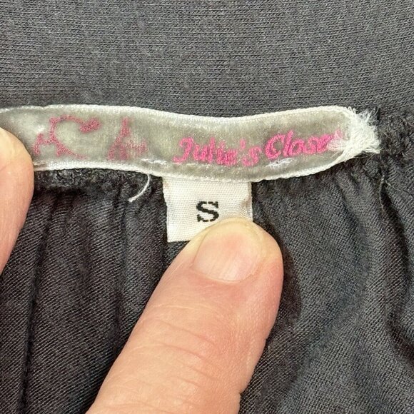 JULIE'S CLOSET Beaded Jeweled Tank Top Women's Small Gray Blouson Stretch Knit - Picture 8 of 15